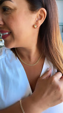 Load image into Gallery viewer, 18k Gold Filled 4mm Three Rowed Beaded Necklace and Bracelet Set