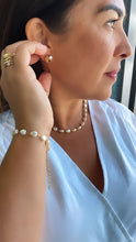 Load image into Gallery viewer, Elegant 18k Gold Filled Synthetic Pearl Necklace and Pearl Set, Pearl Jewlery, Dainty Pearls