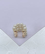 Load image into Gallery viewer, 18k Gold Filled XL 3 Layered Pearl Cuff,