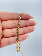 Load image into Gallery viewer, 18k Gold Filled Textured 6mm Solid Specialty Link Bracelet