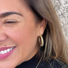 Load image into Gallery viewer, 18k Gold Filled Open Coil Twisted Hoop Earrings