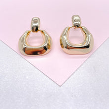 Load image into Gallery viewer, 18k Gold Filled Round Earrings: Boho Art Nouveau Statement Jewelry
