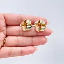 Load image into Gallery viewer, 18k Gold Filled Knot Stud Earrings: Chunky Minimalist Jewelry