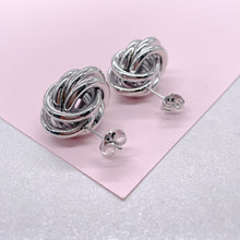 Load image into Gallery viewer, 18k Gold Filled Knot Stud Earrings: Minimalist Jewelry