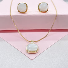 Load image into Gallery viewer, 18k Gold Filled Dainty Soft Round Sqaure Shaped Set, Available in 3 colors