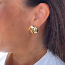 Load image into Gallery viewer, 18k Gold Filled Knot Stud Earrings: Chunky Minimalist Jewelry