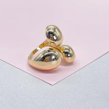 Load image into Gallery viewer, 18k Gold-filled Adjustable Triple Wrap Dome Ring