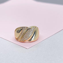 Load image into Gallery viewer, 18k Gold-filled Adjustable CZ Fancy Ring