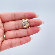 Load image into Gallery viewer, 18k Gold-filled Adjustable CZ Fancy Ring