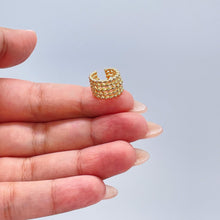 Load image into Gallery viewer, 18k Gold Filled 5 Layered Bead Ear Cuff