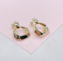 Load image into Gallery viewer, 18k Gold Filled Round Earrings: Boho Art Nouveau Statement Jewelry