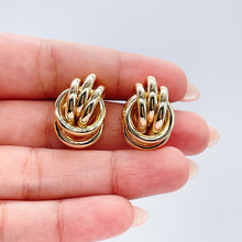 Load image into Gallery viewer, 18k Gold Filled Knot Stud Earrings: Minimalist Jewelry
