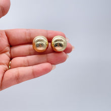 Load image into Gallery viewer, 18k Gold Filled Textured Concave Hoop Earrings, Minimalist Earrings, Statement Hoops, Boho Style