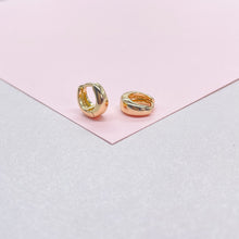 Load image into Gallery viewer, Tiny 18k Gold Filled Small Tear Drop Shape Huggie Clicker Earrings