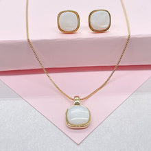 Load image into Gallery viewer, 18k Gold Filled Dainty Soft Round Sqaure Shaped Set, Available in 3 colors