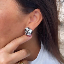 Load image into Gallery viewer, 18k Gold Filled Knot Stud Earrings: Chunky Minimalist Jewelry