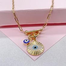 Load image into Gallery viewer, 18k Gold Filled Paperclip Toggle Choker with Toggle