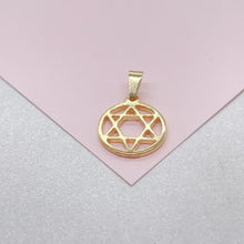 Load image into Gallery viewer, 18k Gold Filled Open Star of David Dainty Medallion