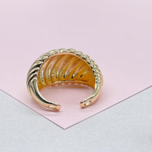 Load image into Gallery viewer, 18k Gold-filled Adjustable Croissant Wrap Dome Ring