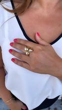 Load image into Gallery viewer, 18k Gold-filled Adjustable Triple Wrap Dome Ring