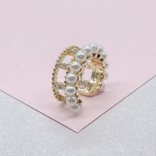 Load image into Gallery viewer, 18k Gold Filled Beaded Ear Cuffs and Pearl Gold Bead Styles