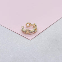 Load image into Gallery viewer, 18k Gold Filled Mini CZ Link Ear Cuff