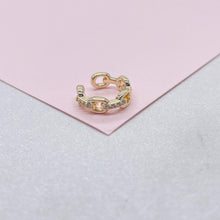 Load image into Gallery viewer, 18k Gold Filled Mini CZ Link Ear Cuff