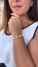 Load image into Gallery viewer, 18k Gold Filled 6mm Elastic Beaded with Pearl Beads and Heart