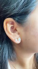 Load image into Gallery viewer, 18k Gold Filled Cubic Zirconia Square Stud Earrings