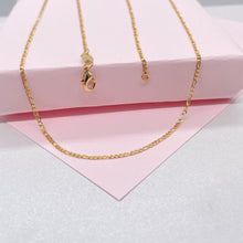 Load image into Gallery viewer, 18k Gold Filled 20 inch 1.5mm Thick Figaro chain, Layering chain, Dainty Jewlery ,