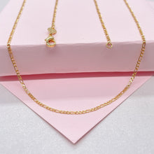 Load image into Gallery viewer, 18k Gold Filled 20 inch 1.5mm Thick Figaro chain, Layering chain, Dainty Jewlery ,
