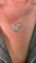 Load image into Gallery viewer, 18k Gold Filled Butterfly Charm with Colorful Micro Pave Zirconia Multicolor Butterfly Pendant