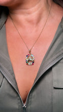 Load image into Gallery viewer, 18k Gold Filled Multicolor Horse Shoe Engraved Pendant, Western theme, Cowboy Themed pendant