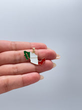 Load image into Gallery viewer, 18k Gold Filled Enamel Mexican Flag Pendant, Mexican Jewlery, Birthday Gift