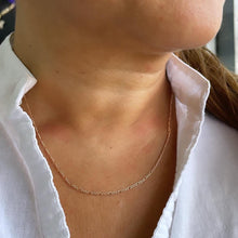 Load image into Gallery viewer, 18k Gold Filled Rose Gold 18 inch 1.5mm Thick Figaro chain, Layering chain, Dainty Jewlery ,