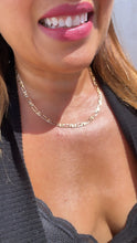 Load image into Gallery viewer, 18k Gold Filled Figaro Mariner Fusion Chain with Stamped Pattern