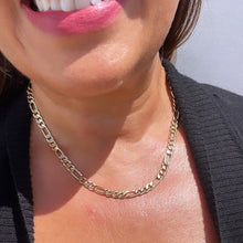 Load image into Gallery viewer, 18k Gold Filled 6mm Figaro Link Set, Sold separately