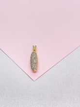 Load image into Gallery viewer, 18k Gold Filled Mini Bullet CZ Charm Pendant