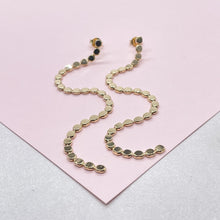 Load image into Gallery viewer, 18k Gold Filled FlatPlain Beaded Dangle Earrings
