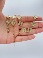 Load image into Gallery viewer, 18k Gold Filled Sunburst Flower Charm Link Bracelet