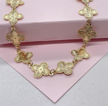 Load image into Gallery viewer, 18k Gold Filled Sunburst Flower Charm Link Bracelet