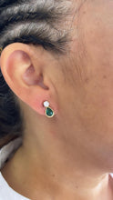 Load image into Gallery viewer, 18k Gold Filled CZ Pear Earrings: Colorful Stone Dangle