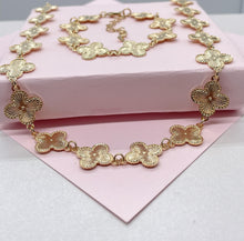 Load image into Gallery viewer, 18k Gold Filled Sunburst Flower Charm Link Bracelet