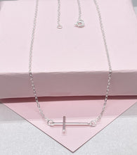 Load image into Gallery viewer, Silver Filled Curb Link Choker: Dainty Cross Necklace, Religious Jewelry