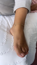 Load image into Gallery viewer, 18k Gold Filled Dainty Satellite Anklet featuring Blue Evil Eye Charm, Protection Jewelry