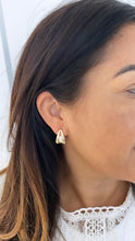 Load image into Gallery viewer, 18k Gold Filled Open Tear Drop Earring With Smooth Pearl Inside