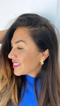 Load image into Gallery viewer, 18k Gold Filled, Melted Chunky Crinkle Hoop Earrings