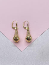Load image into Gallery viewer, 18k Gold Filled Smooth Cylinder-Cone Shape Drop Dangle Earring
