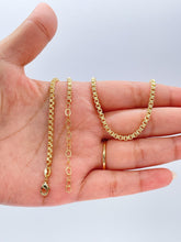 Load image into Gallery viewer, 18k Gold Filled Scored Texture XL Link 3mm Box Chain Necklace