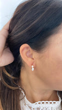 Load image into Gallery viewer, 18k Gold Filled Smooth Gold Plain Hoop With Peal Beads Engraved